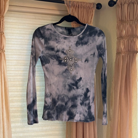 INC International Concepts Tops - International Concepts Long Sleeve Grunge Punk Tee Top